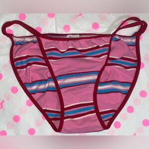 RARE Vintage Victoria's Secret PINK double String Bikini Panty PINK Y2K